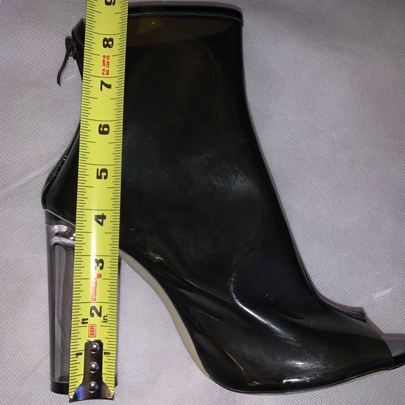 🎈🎊🔥HOST PICK🎉🚨🎈Pre Loved clear plastic ankle boots clear heel🔥 - Picture 15 of 16